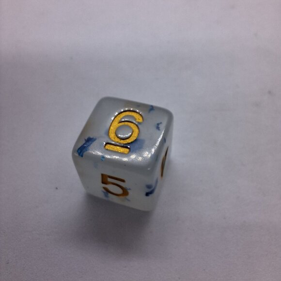 7 Piece Dice‎ Set Blue Spotted Clear Tabletop Counter D&D, RPG, MTG - Picture 5 of 8